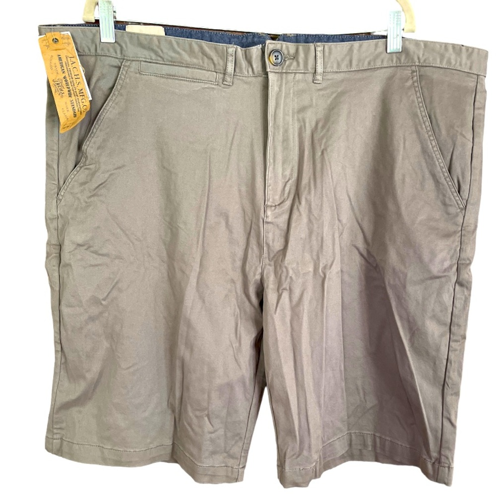NWT Jachs Men's Flat Front‎ Shorts Grey Sz 44